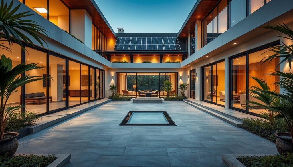 Contemporary luxury home in Bengaluru with courtyard and sustainable features Contemporary luxury home in Bengaluru with courtyard and sustainable features