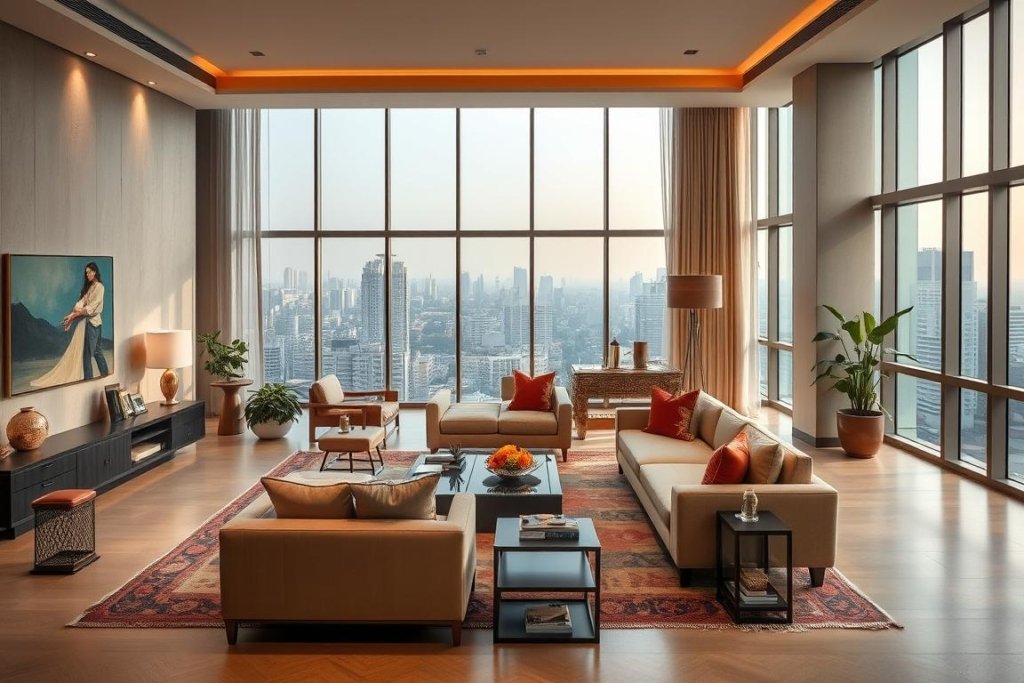 Modern Mumbai apartment with traditional Indian art and contemporary design Modern Mumbai apartment with traditional Indian art and contemporary design